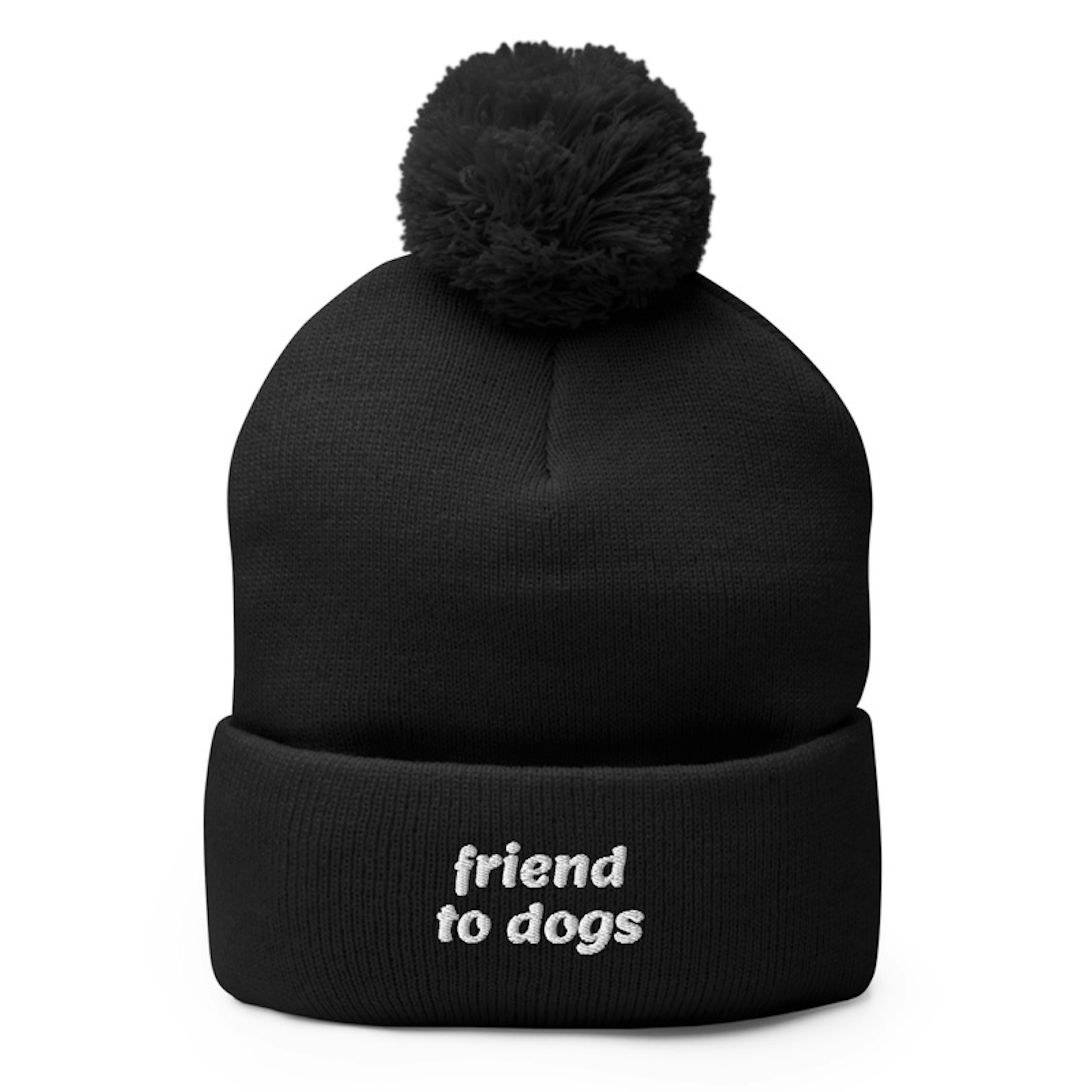 Friend to dogs pompom hat