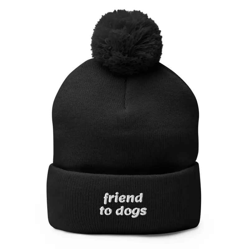 Friend to dogs pompom hat